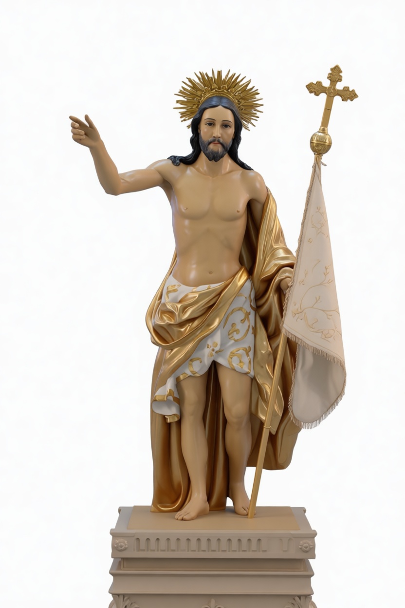 Resurrected Jesus Statue free 3D printable STL