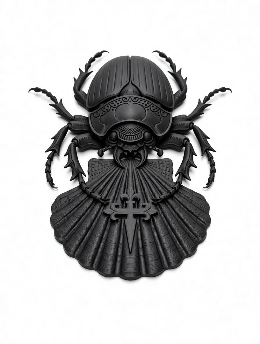 Scarab Beetle Wall Sculpture free 3D printable STL