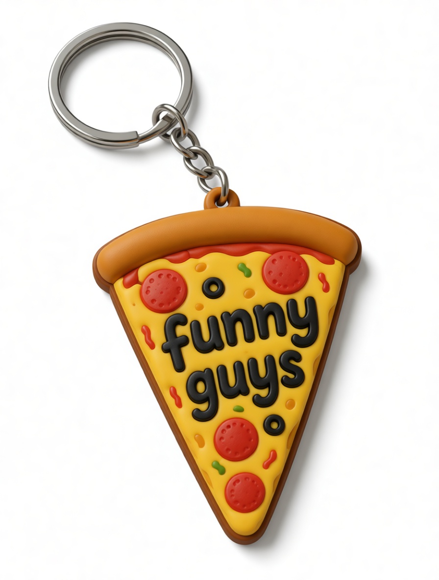 Pizza Slice Keychain free 3D printable STL