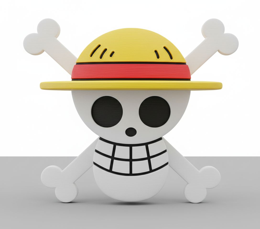 Straw Hat Pirates Emblem free 3D printable STL