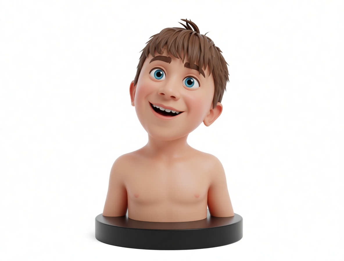 Smiling Boy Bust free 3D printable STL
