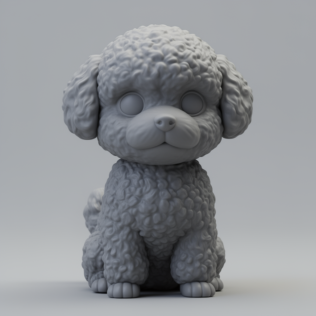 Toy Poodle Figurine free 3D printable STL