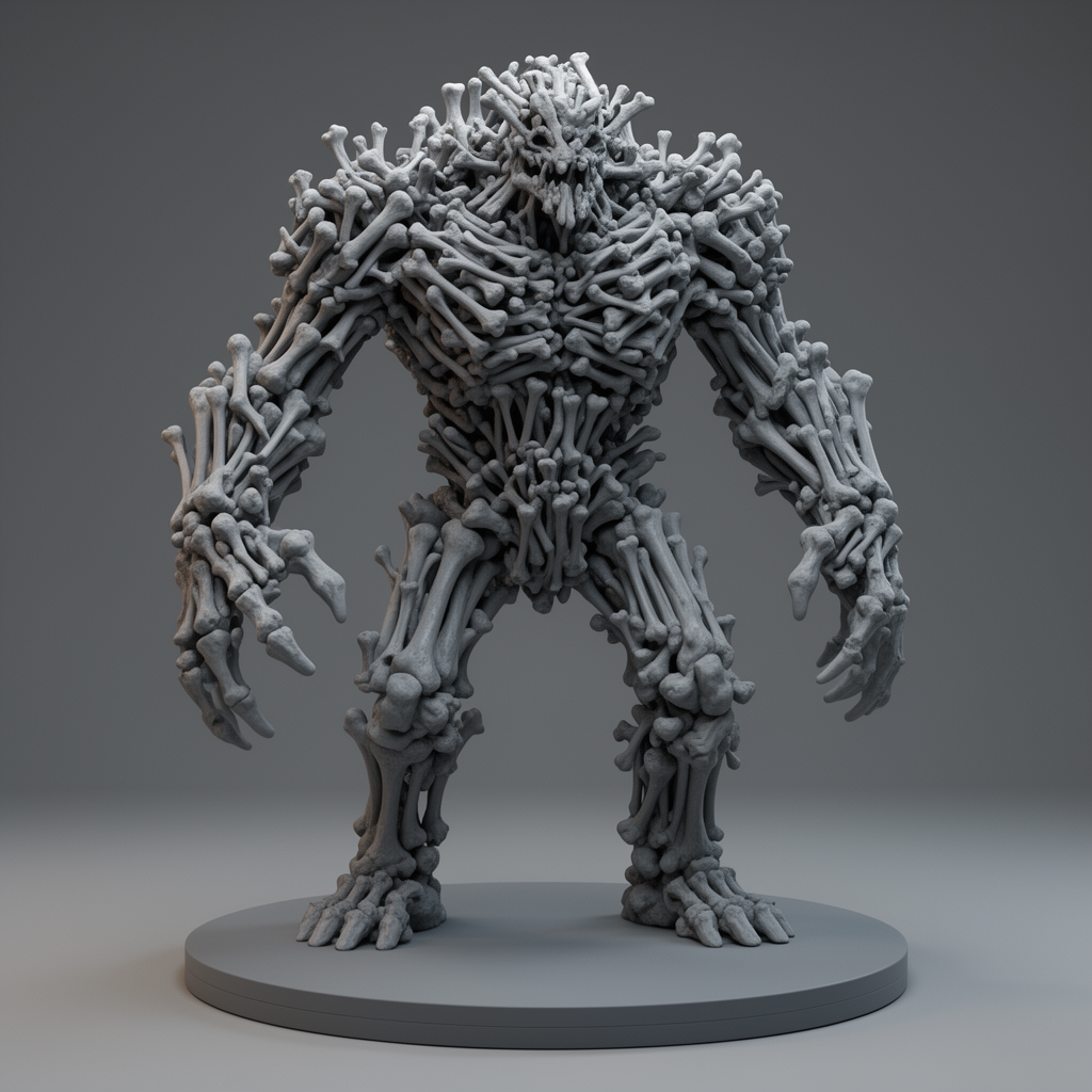 Bone Golem Figurine free 3D printable STL