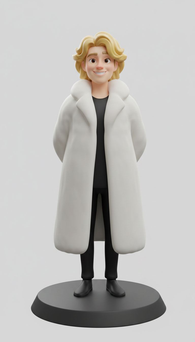 Stylish Blonde Man Figurine free 3D printable STL