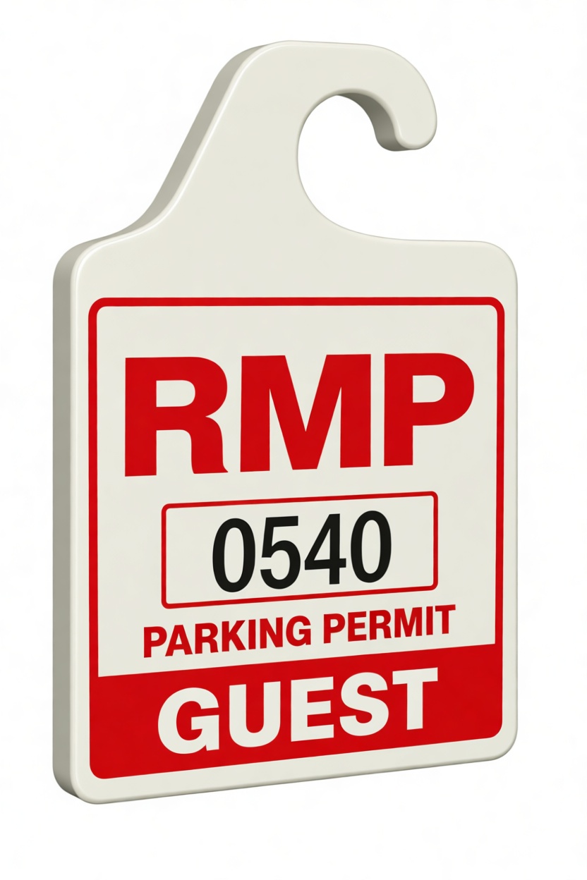 Guest Parking Permit Tag free 3D printable STL