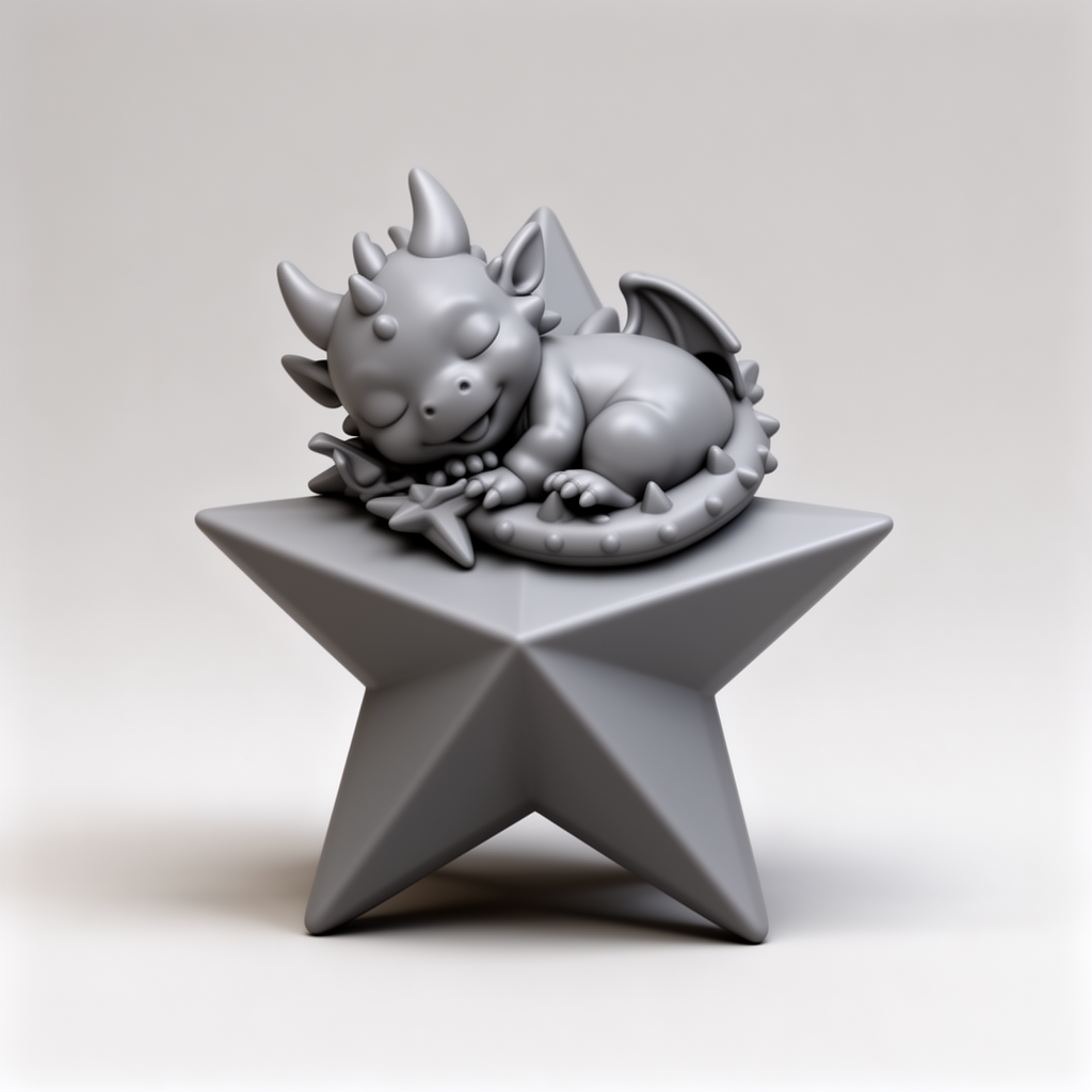 Sleeping Baby Dragon Figurine free 3D printable STL