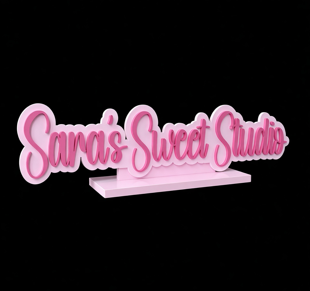 Sara's Sweet Studio Sign free 3D printable STL