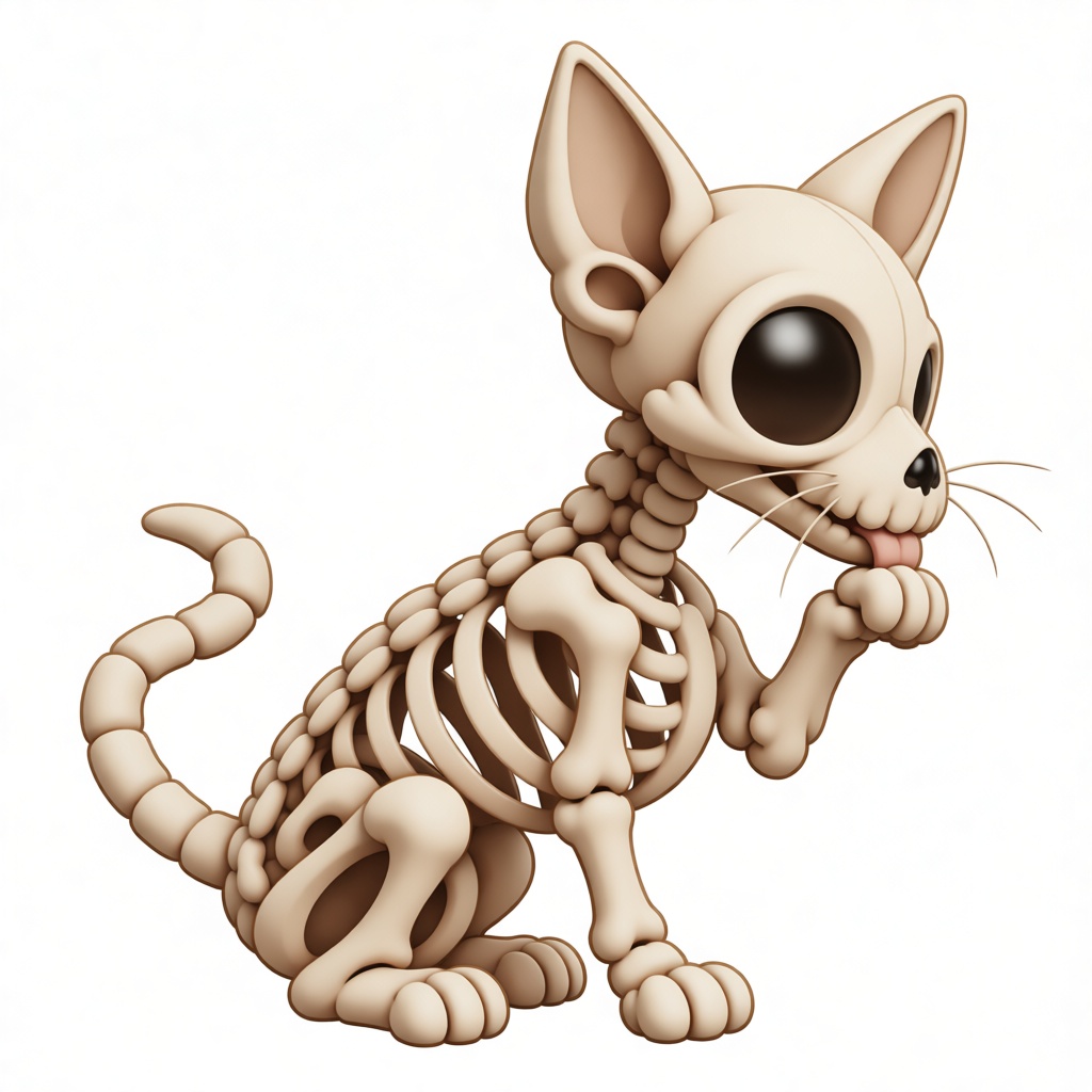 Chihuahua Skeleton Figurine free 3D printable STL