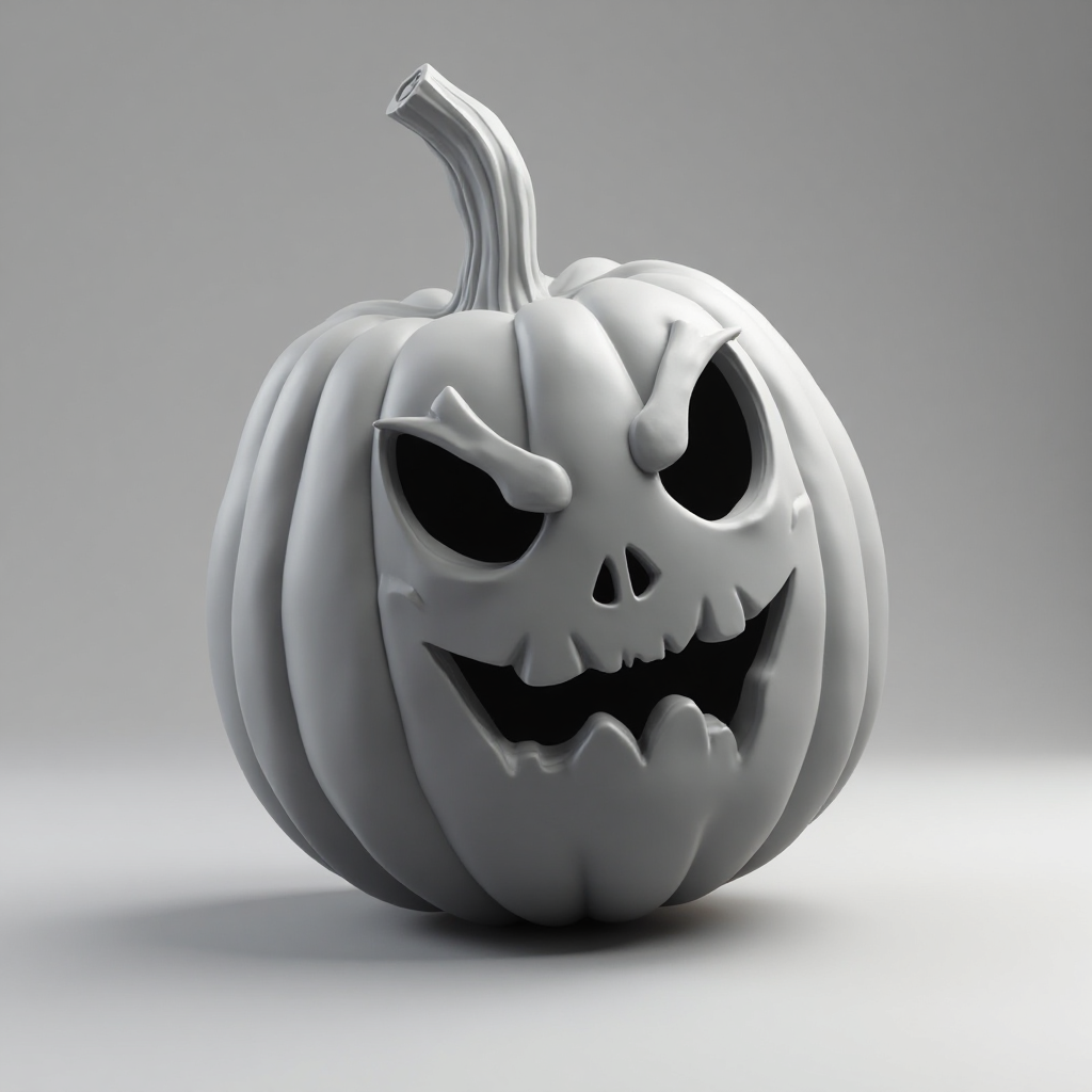 Lopsided Halloween Pumpkin Figurine free 3D printable STL