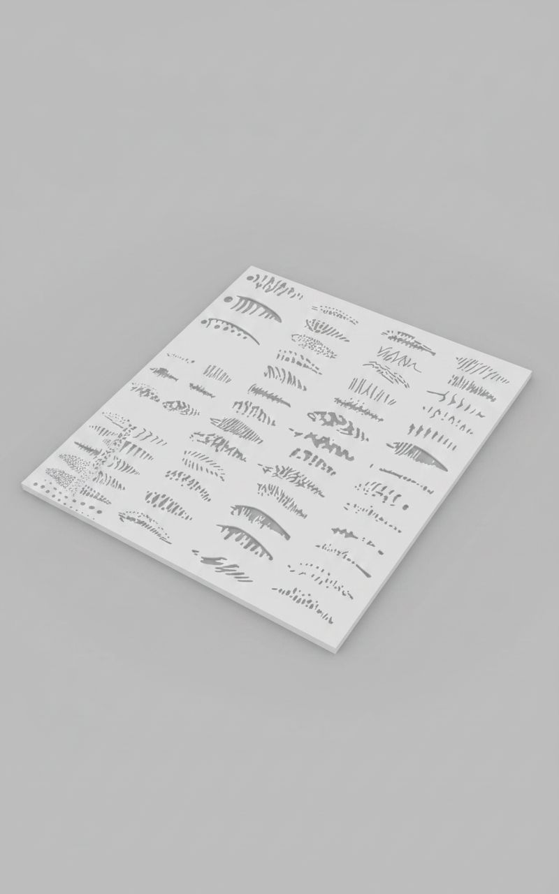 3D Brush Stroke Stencil free 3D printable STL