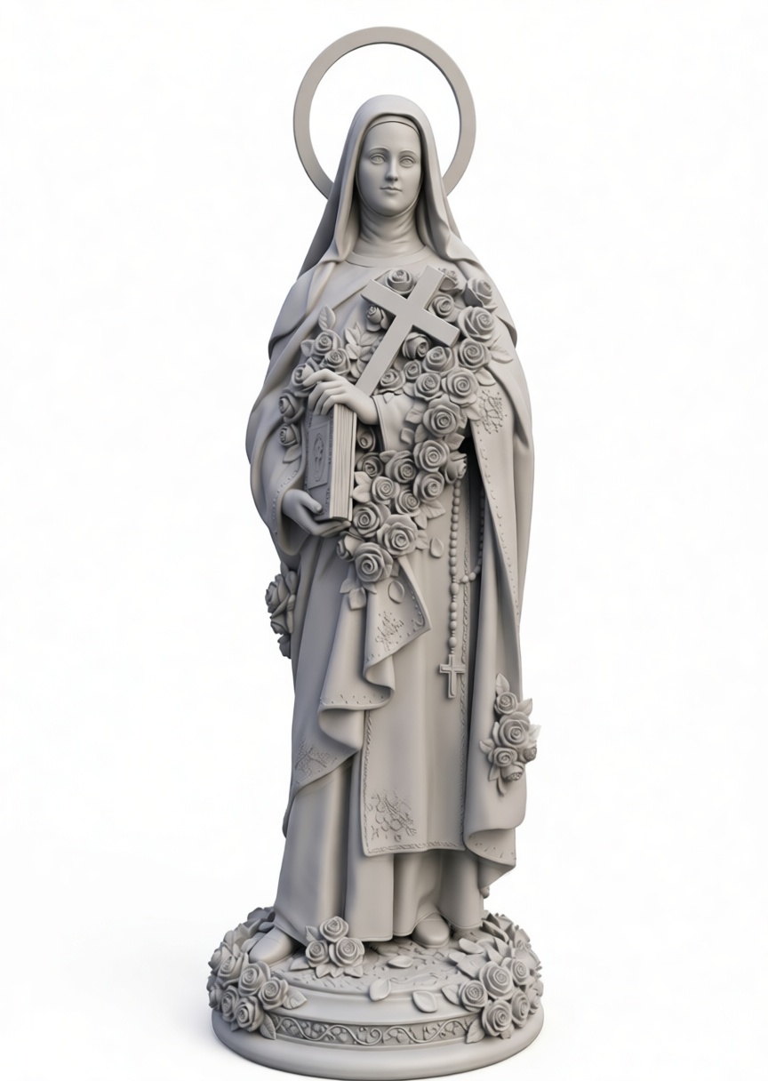 Saint Therese Statue free 3D printable STL