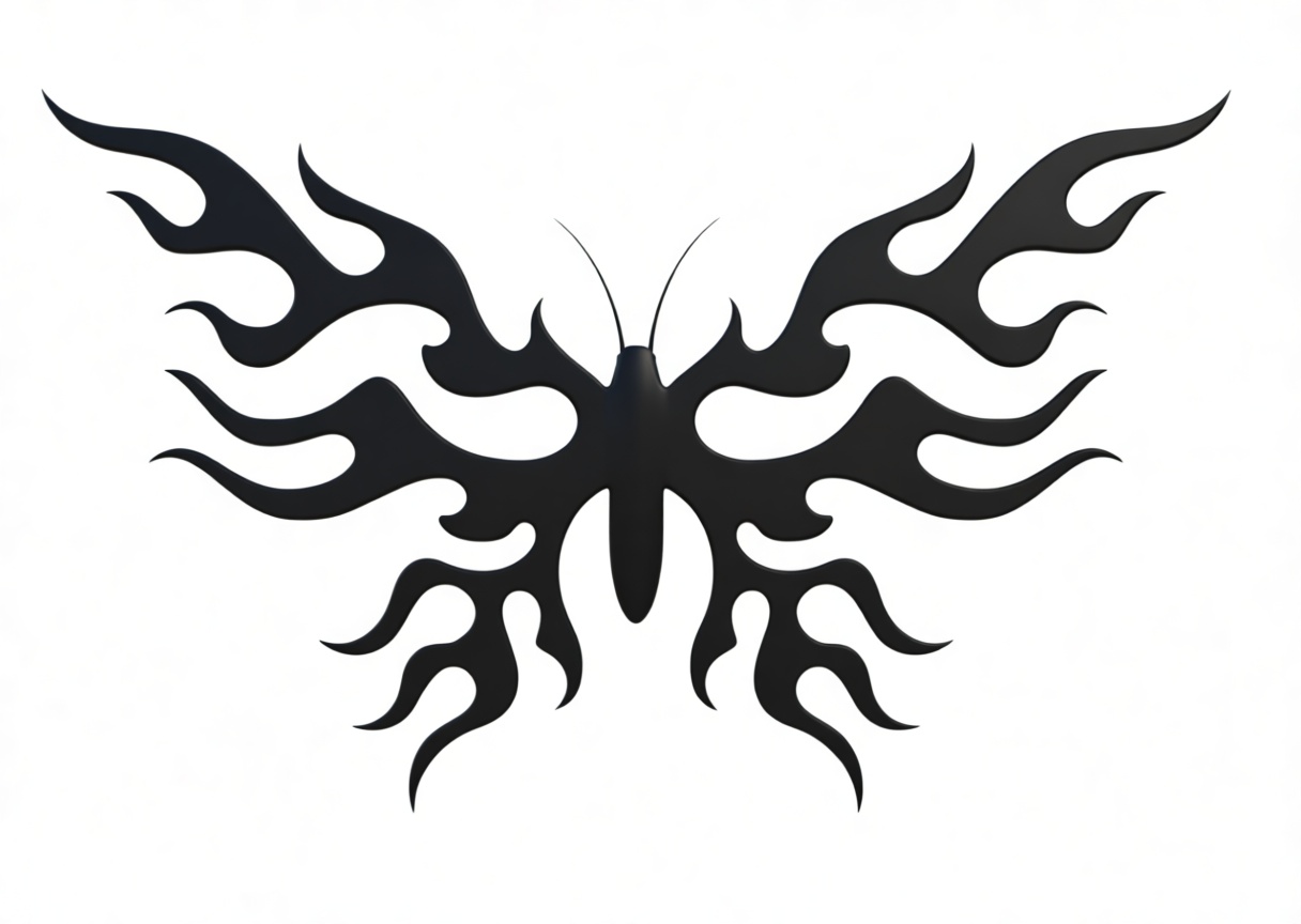 Tribal Flame Butterfly free 3D printable STL