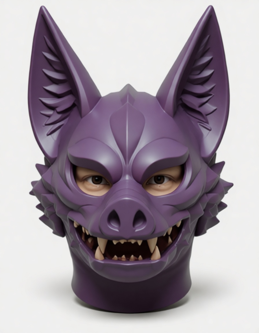 Purple Bat Mask free 3D printable STL