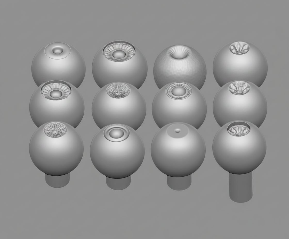 Human Iris Eye Study Set free 3D printable STL