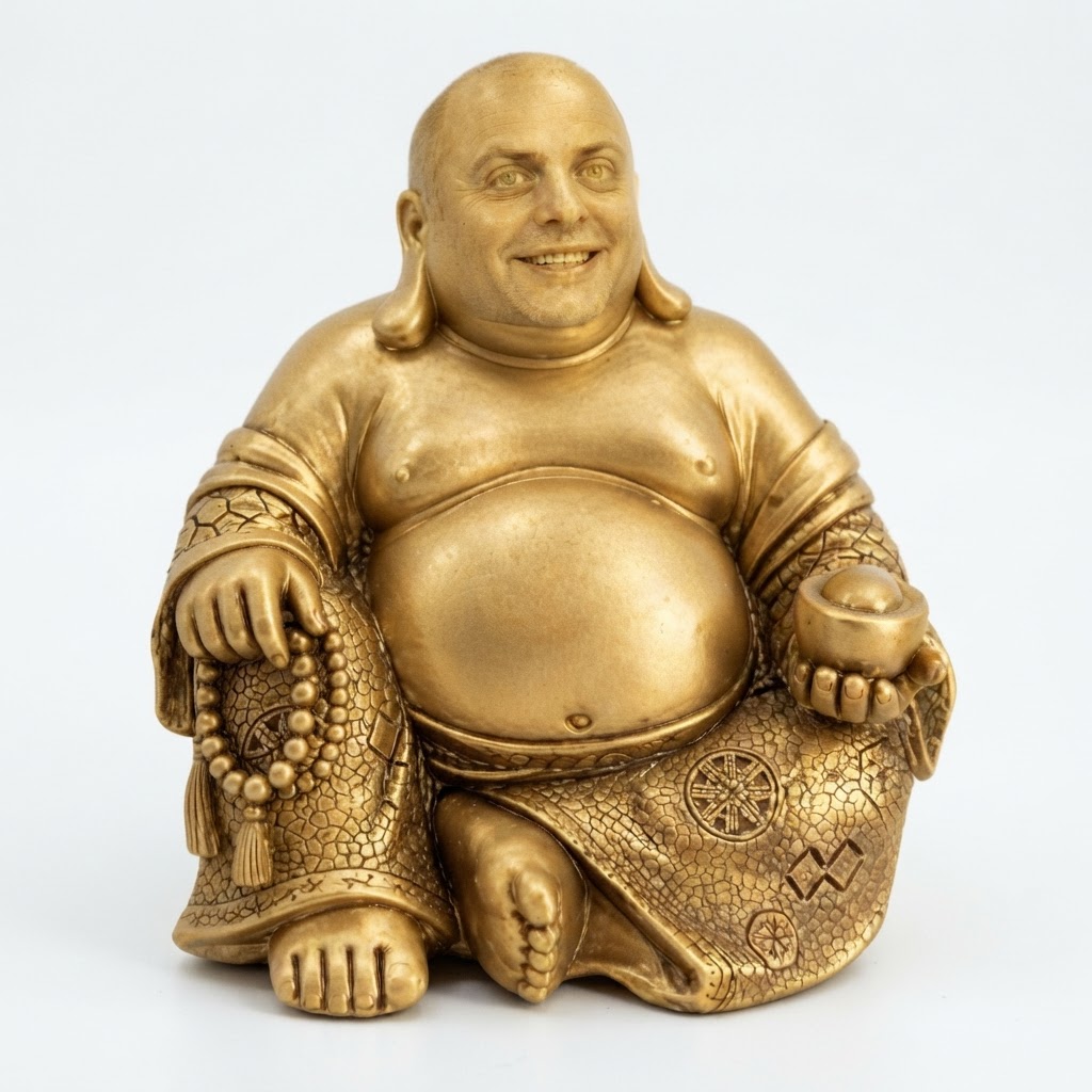 Happy Buddha Figurine free 3D printable STL