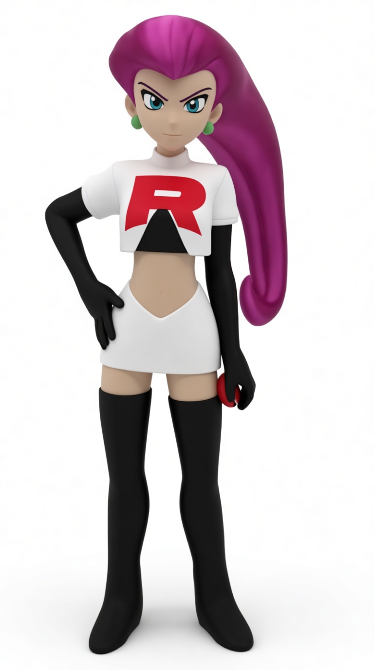 Jessie Pokemon Figurine free 3D printable STL