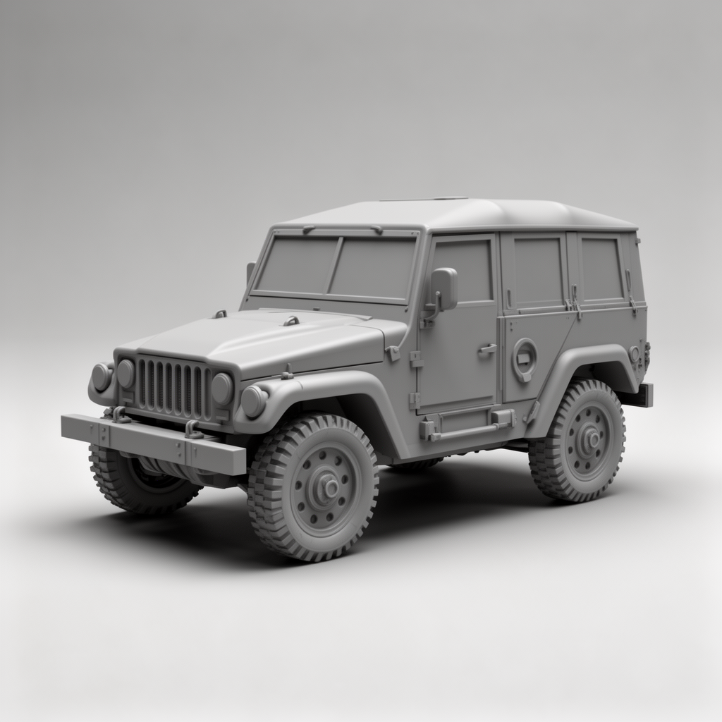 Army Car Model free 3D printable STL
