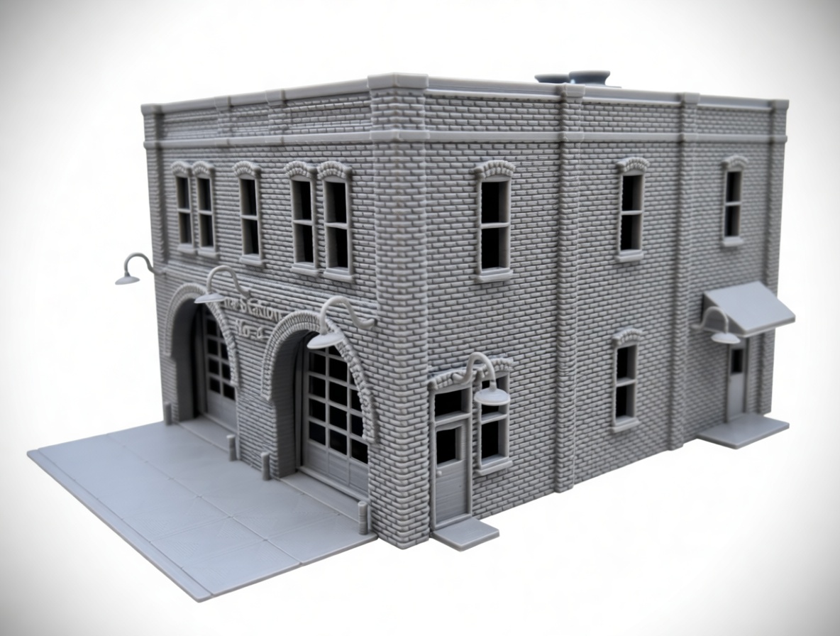 Fire Station Model free 3D printable STL