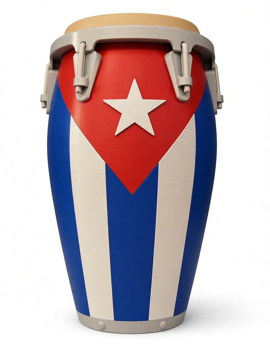 Conga Drum Cuba Figurine free 3D printable STL