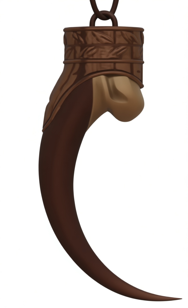 Wolf Claw Pendant free 3D printable STL