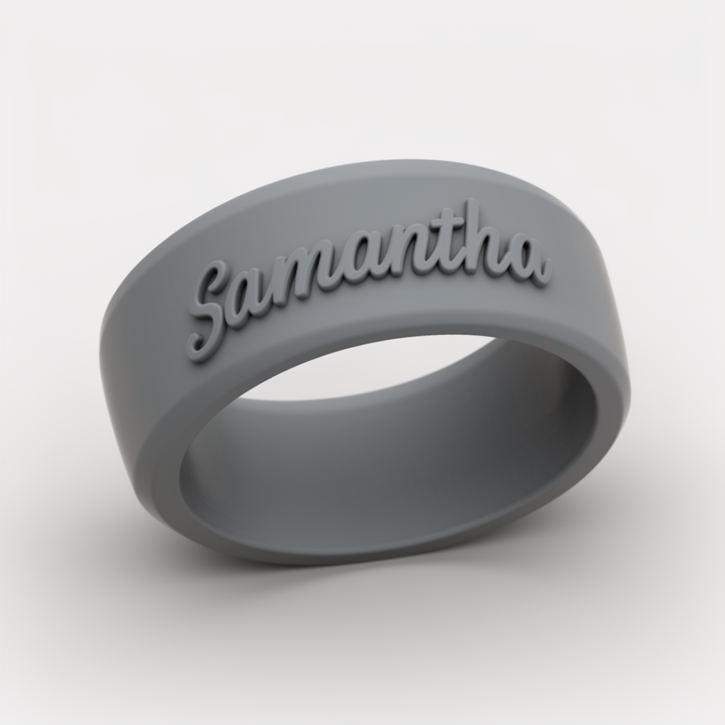 Samantha Name Wedding Band free 3D printable STL