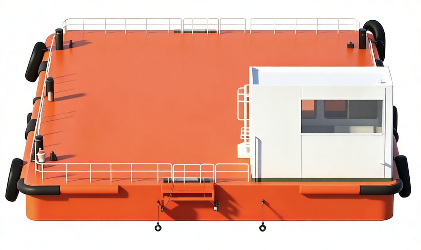 Orange Work Barge Model free 3D printable STL