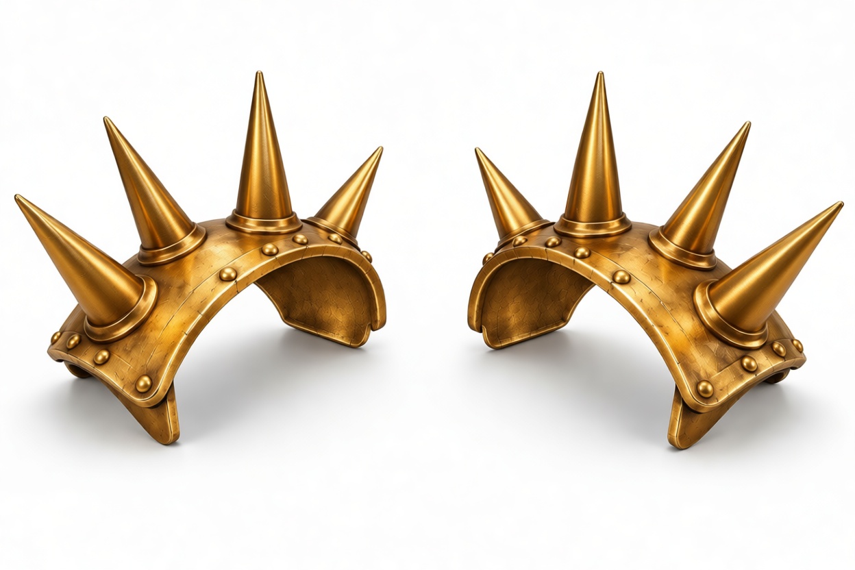 Spiked Brass Wrist Cuffs free 3D printable STL
