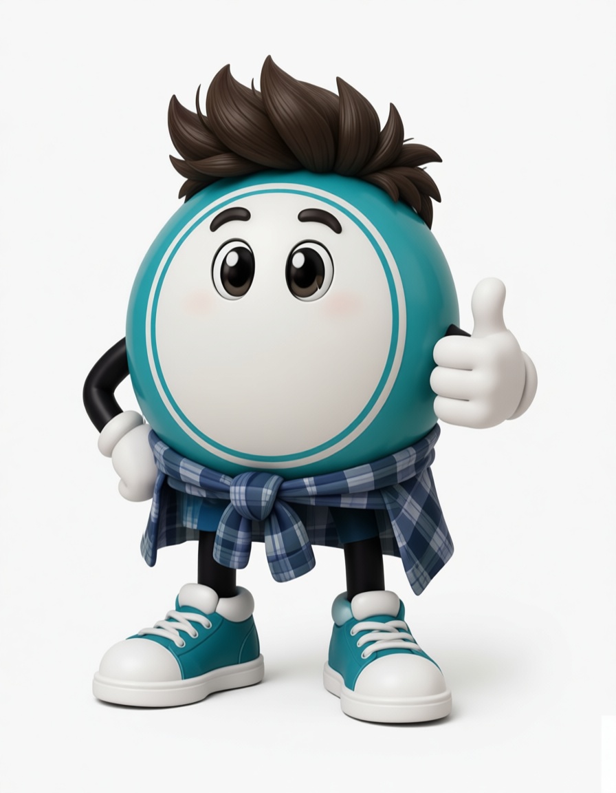 Smiley Ball Character Figurine free 3D printable STL