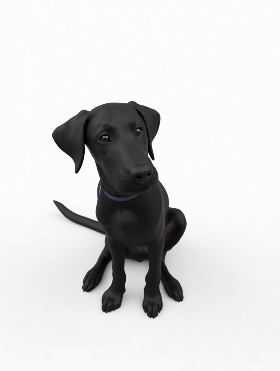 Black Labrador Figurine free 3D printable STL