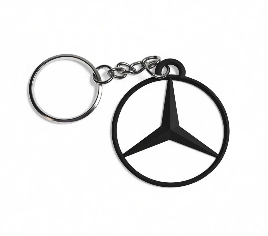 Mercedes-Benz Keychain Model free 3D printable STL