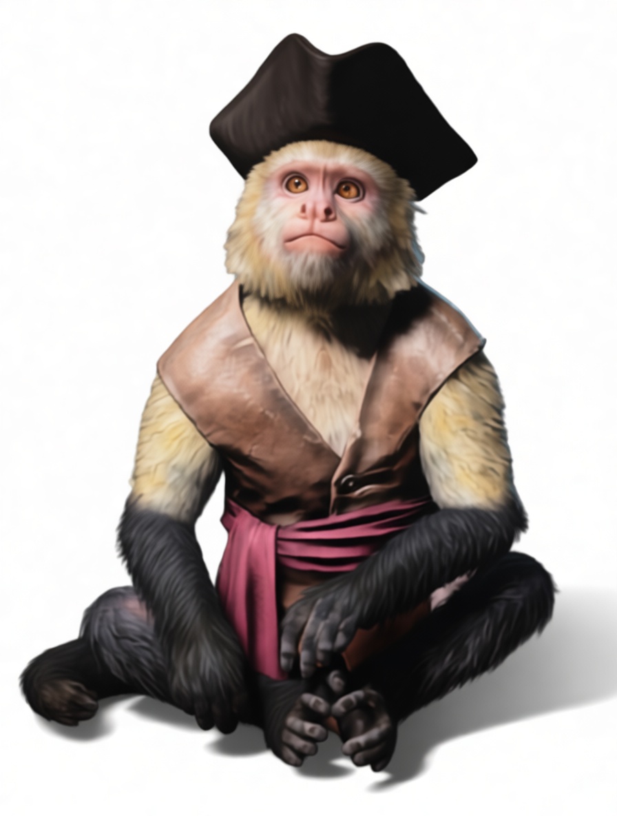 Pirate Monkey Figurine free 3D printable STL