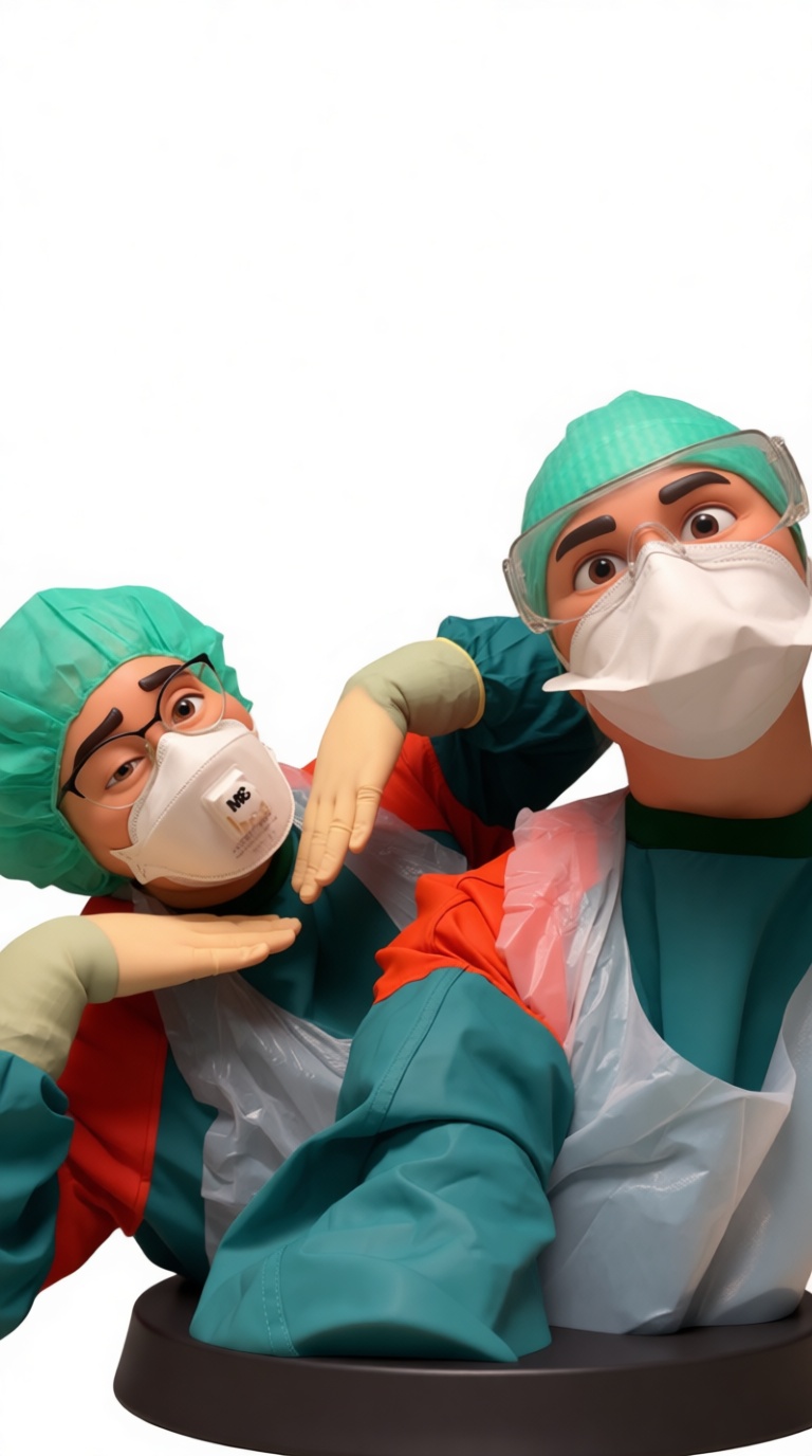Medical Workers Busts free 3D printable STL