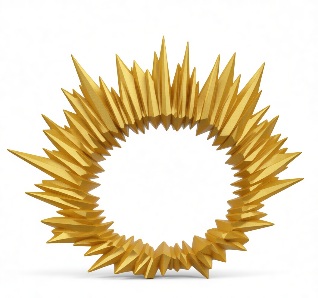 Spiked Sunburst Sculpture free 3D printable STL