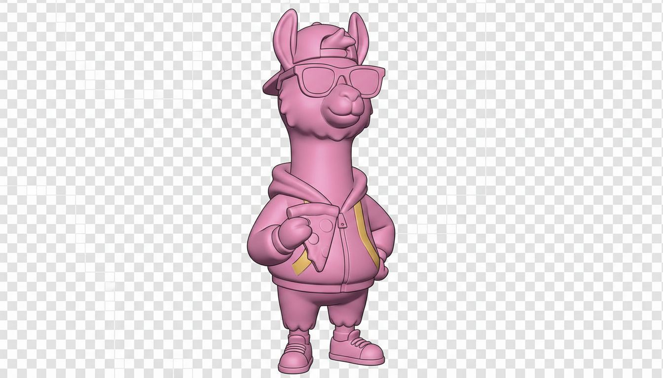 Cool Cartoon Llama free 3D printable STL