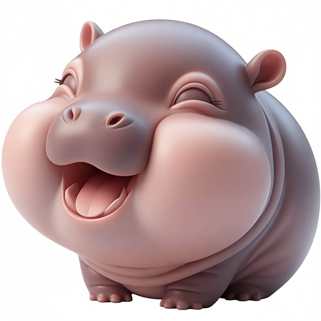Cute Hippo Figurine free 3D printable STL