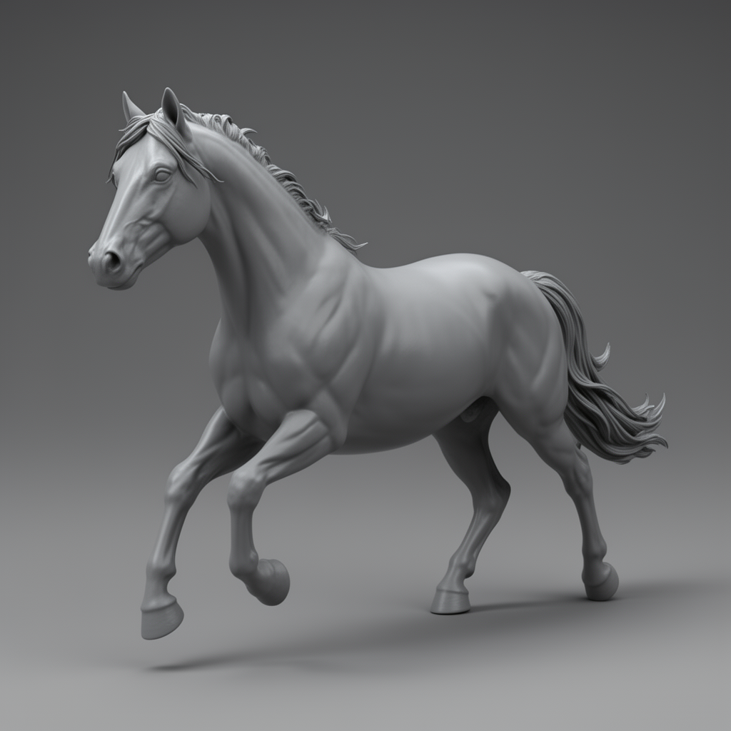 Realistic Horse Figurine free 3D printable STL