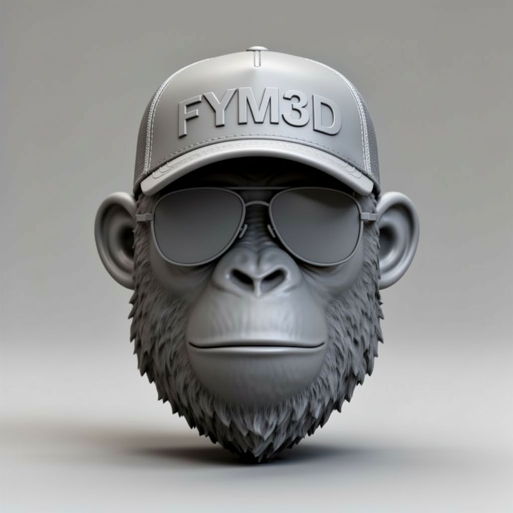 Cool Chimpanzee Bust free 3D printable STL