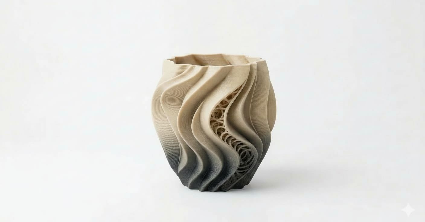 Wave Pattern Vase free 3D printable STL