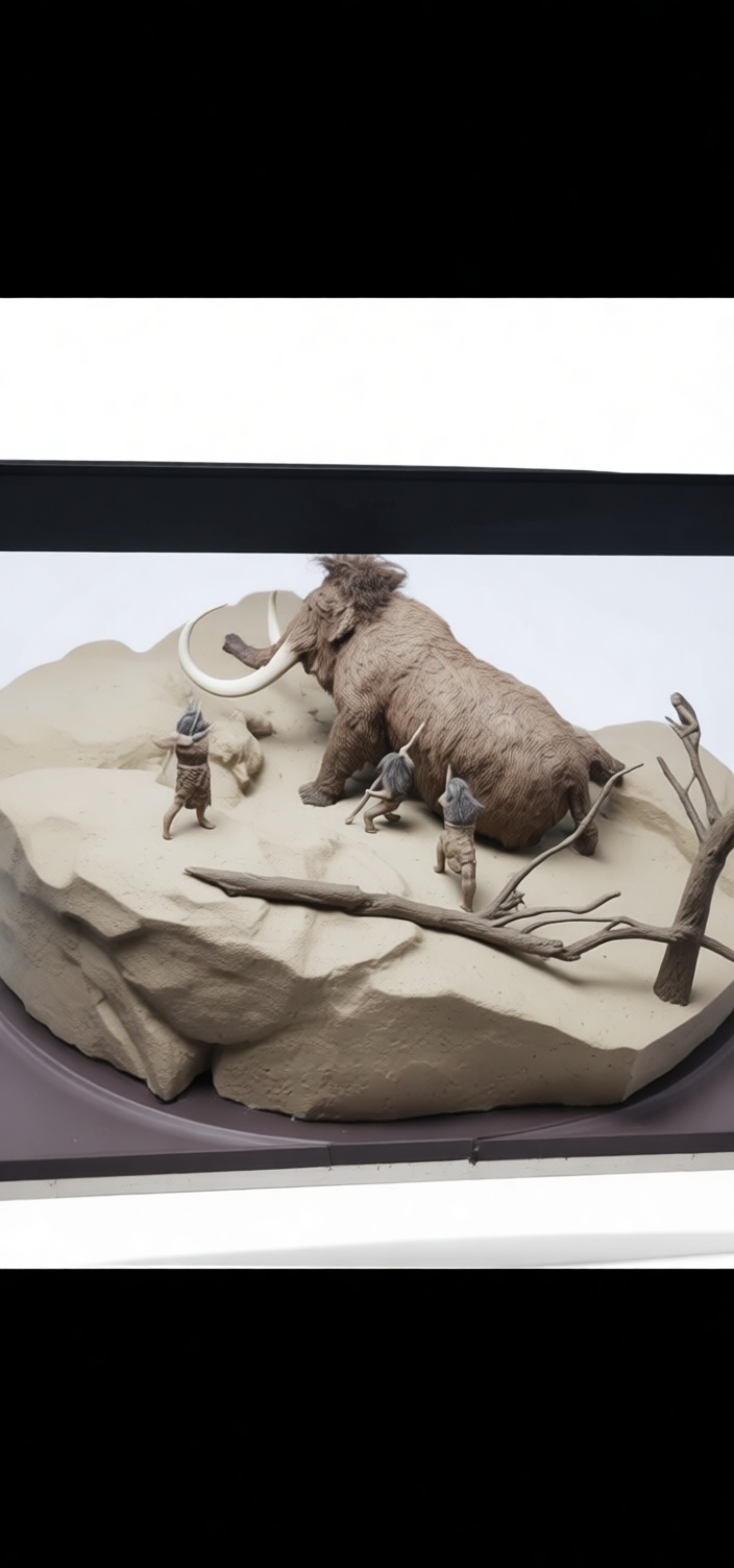Woolly Mammoth Diorama free 3D printable STL