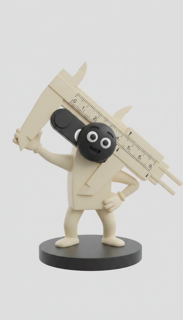 Caliper Character Figurine free 3D printable STL