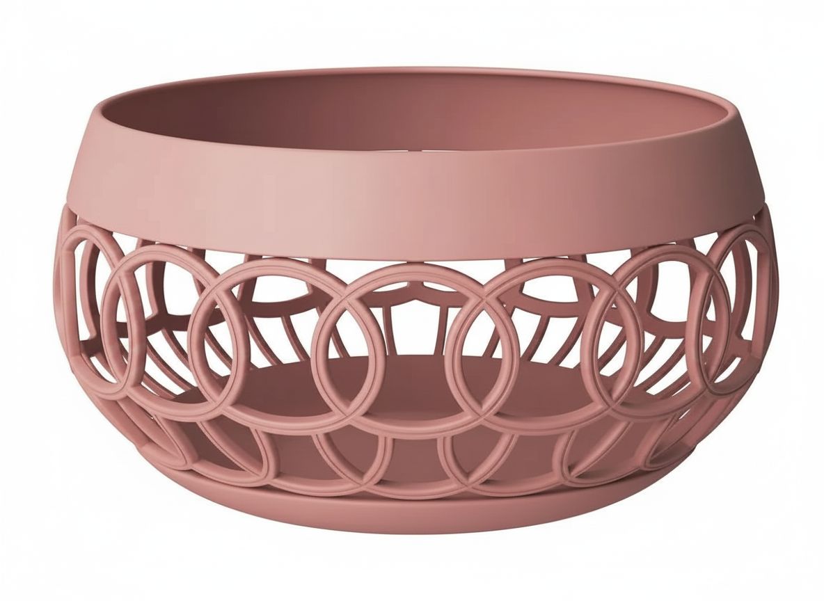 Ornate Circular Basket free 3D printable STL