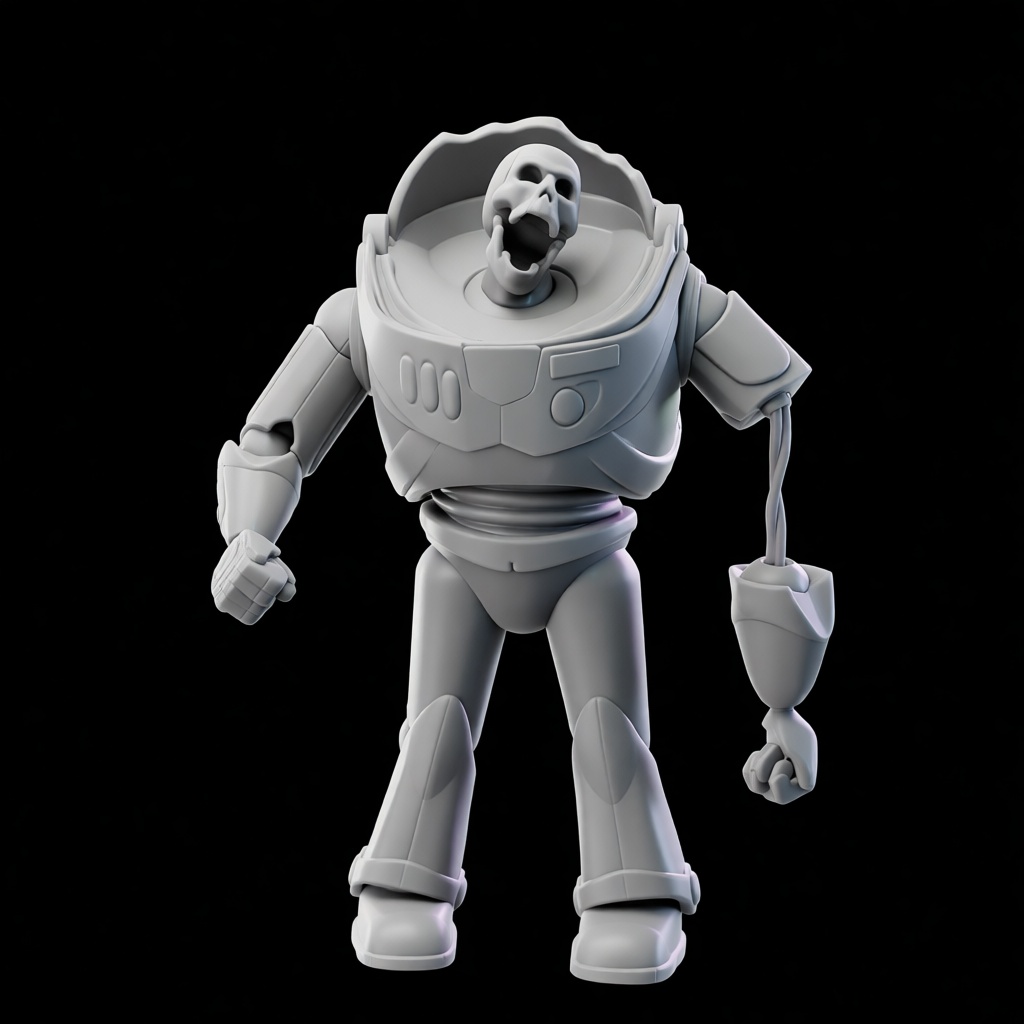 Skeletal Buzz Lightyear Figurine free 3D printable STL