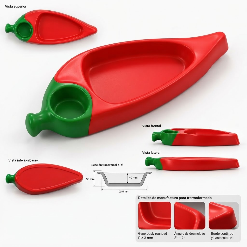 Chili Pepper Tray free 3D printable STL