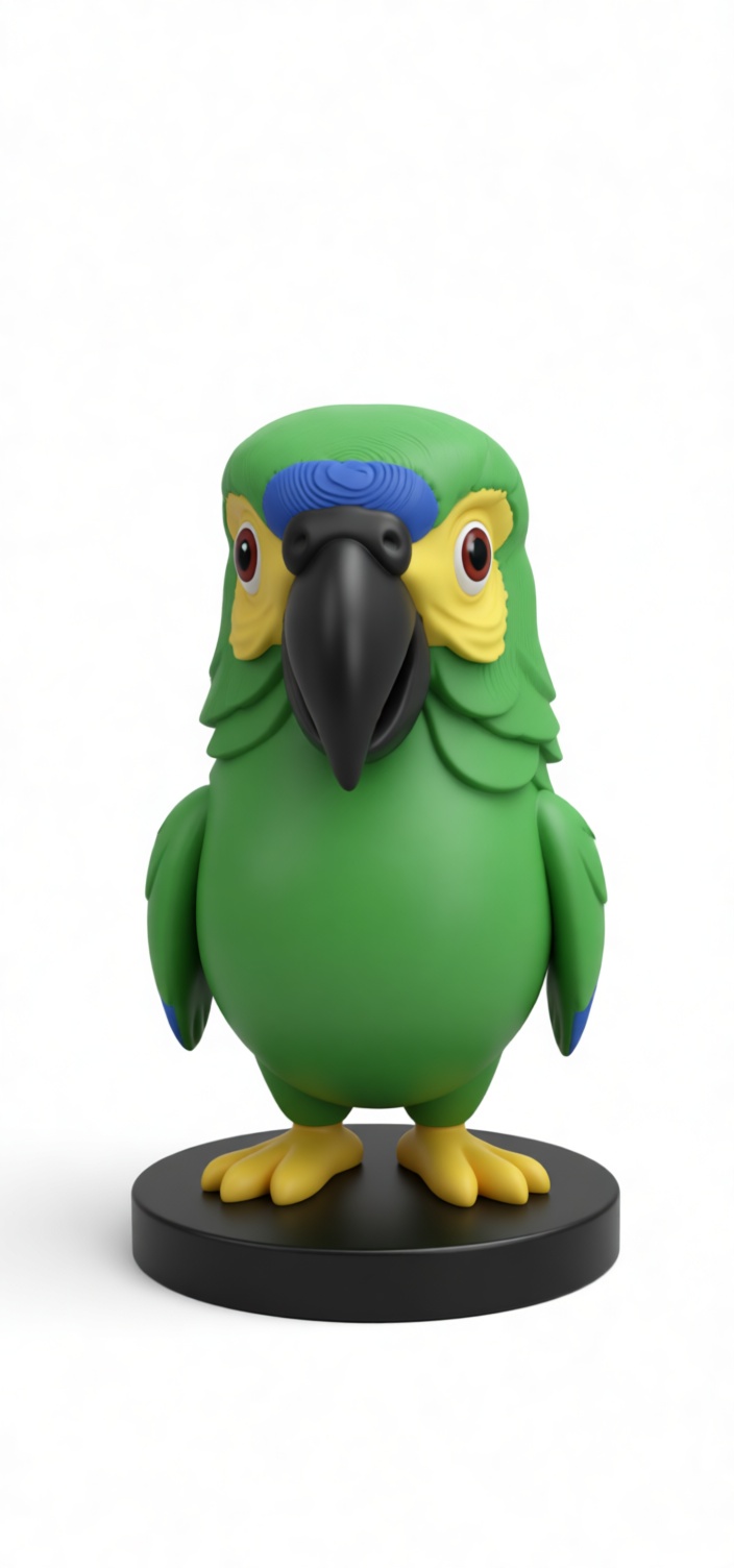 Blue-fronted Amazon Parrot Figurine free 3D printable STL