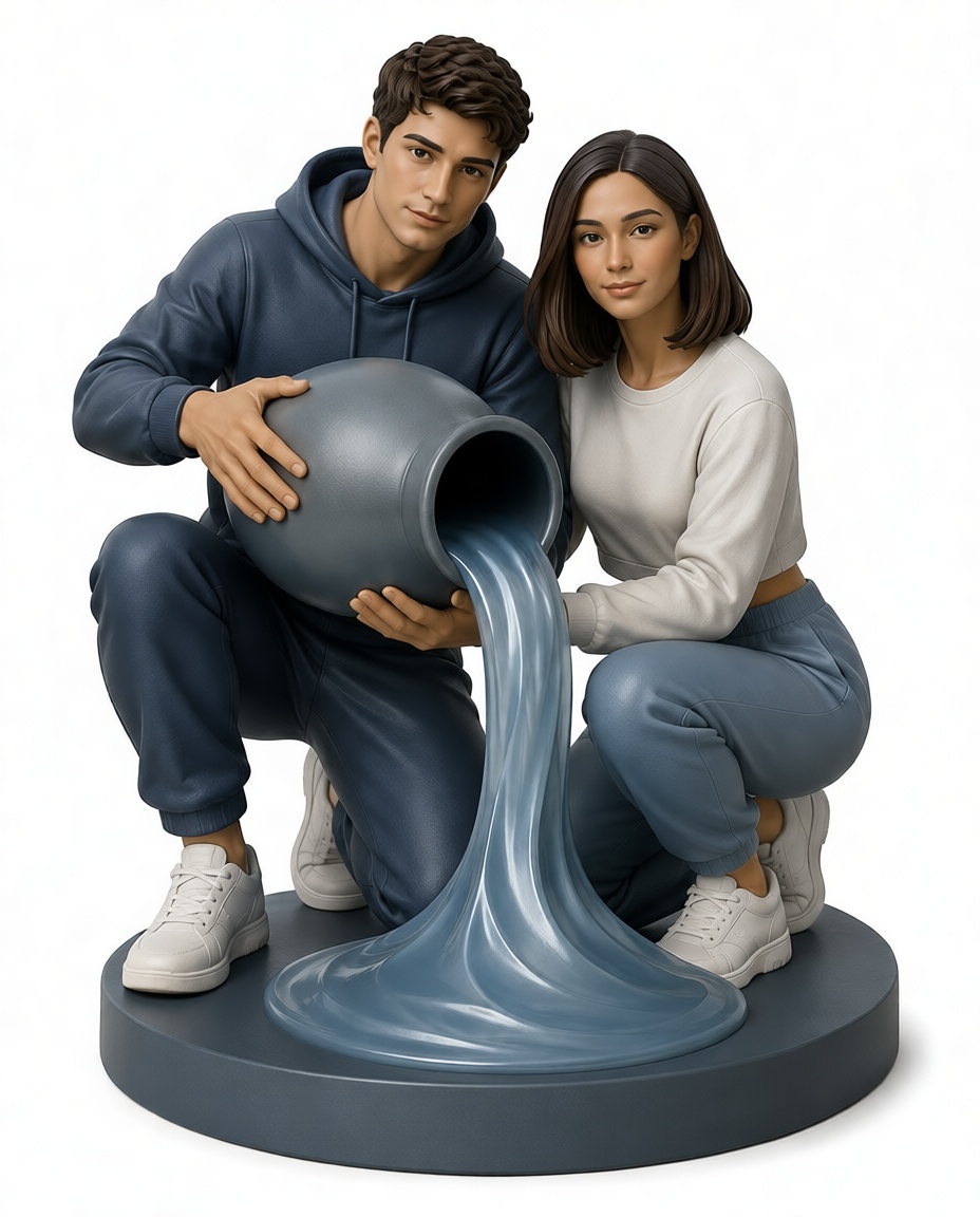 Aquarius Zodiac Figurine free 3D printable STL