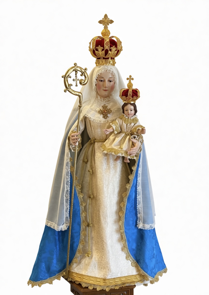 Virgin Mary with Child Statue free 3D printable STL