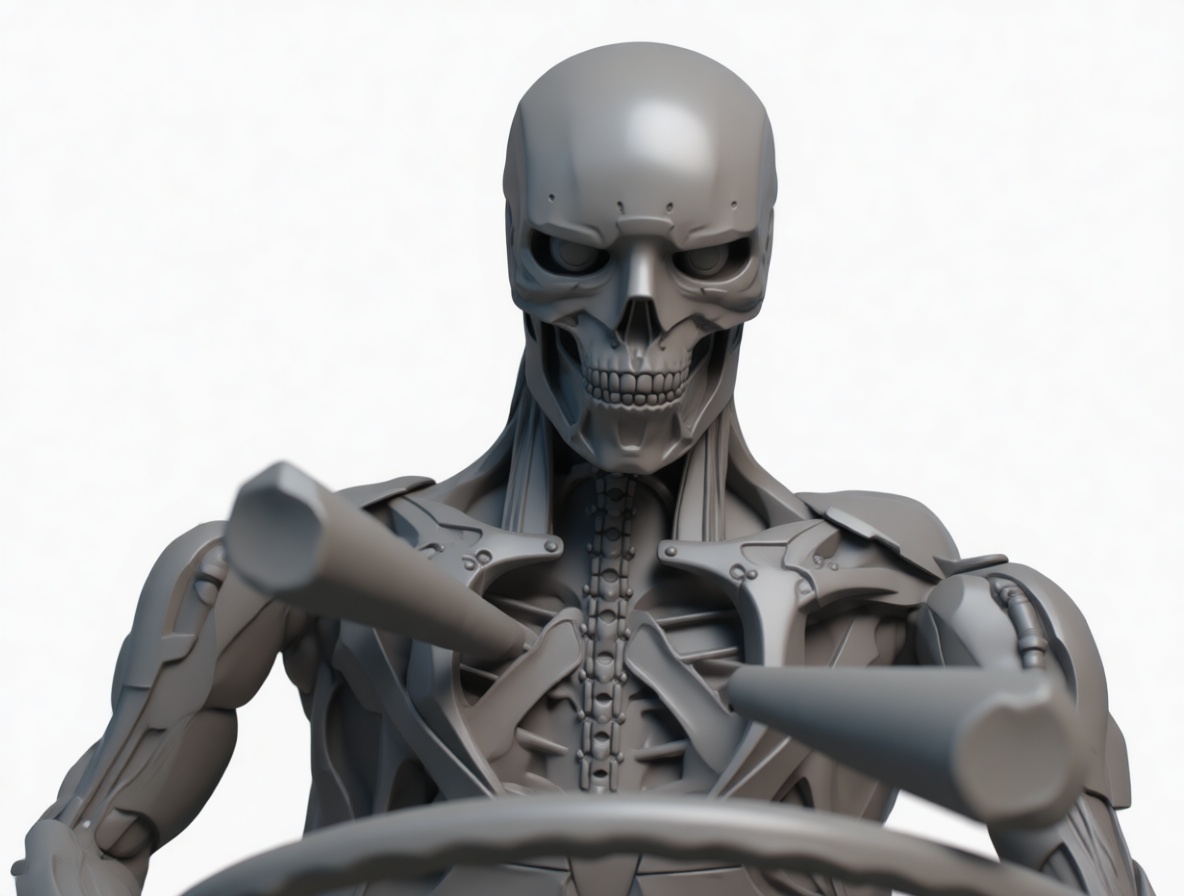 Terminator Endoskeleton Bust free 3D printable STL