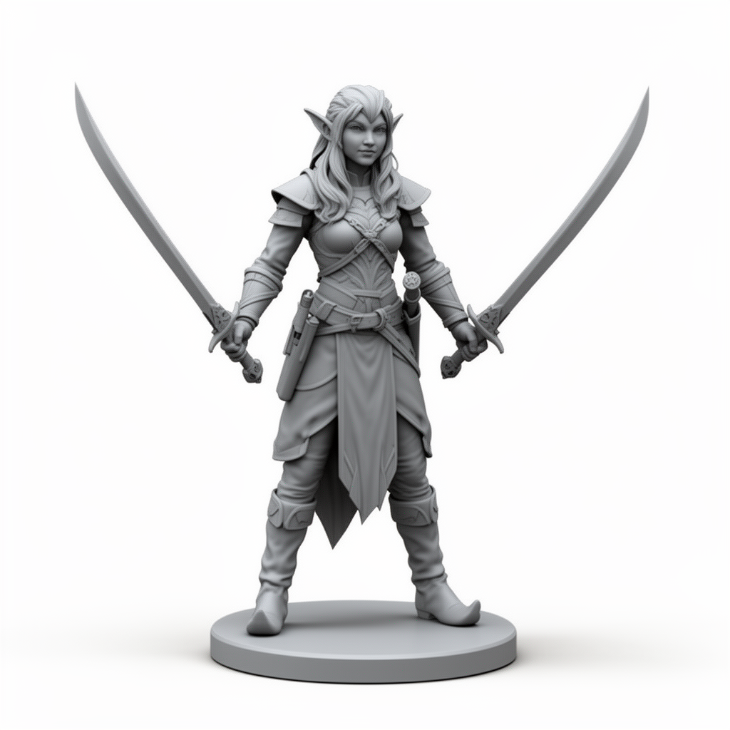 Elf Ranger Figurine free 3D printable STL
