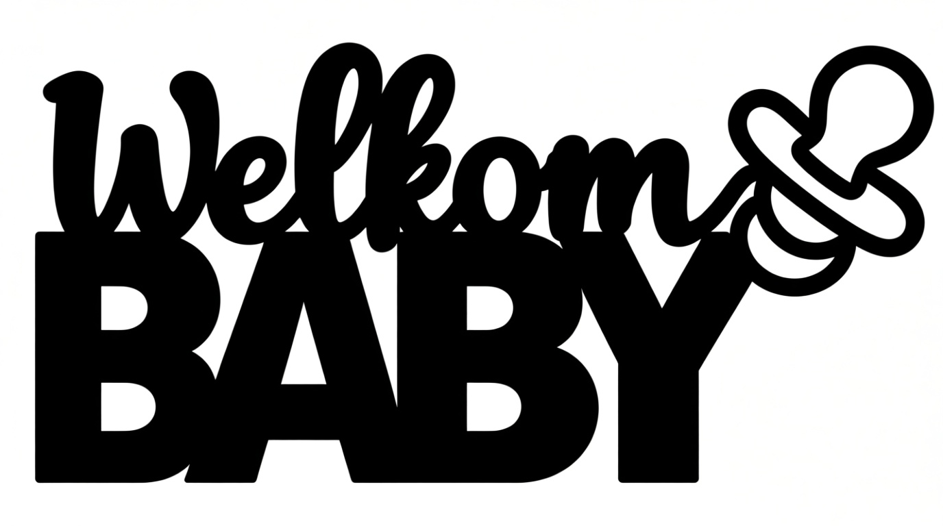 Welkom Baby Sign free 3D printable STL