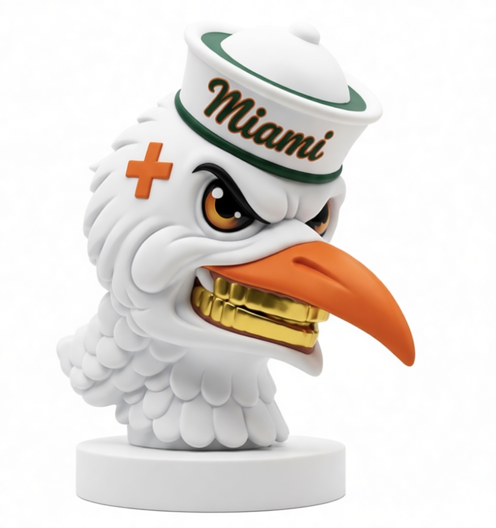 Miami Hurricanes Goose Bust free 3D printable STL